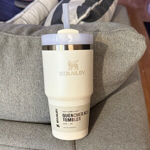 Stanley Cream Tumbler with Silver Accent